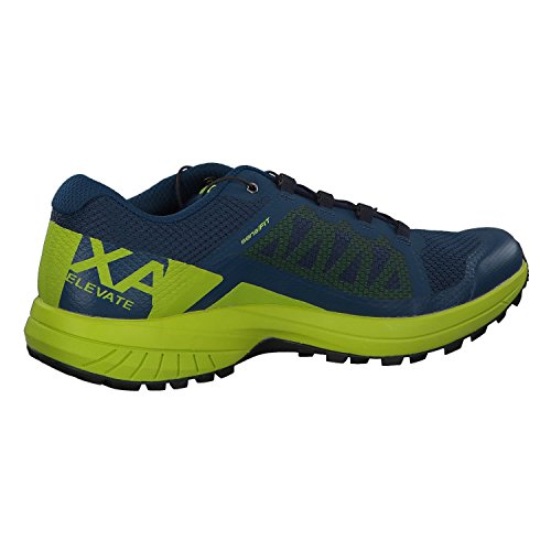 Salomon XA Elevate, Zapatillas de Trail Running Hombre, Azul (Poseidon/Lime Green/Black 000), 42 EU