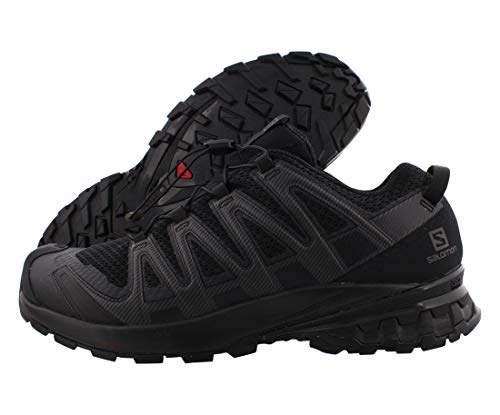 Salomon XA Pro 3D V8, Zapatillas De Trail Running Y Sanderismo Versión Màs Ligera Hombre, Color: Negro (Black/Black/Black), 40 2/3 EU
