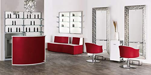 Salon Ambience profesional del diseño italiano de salon silla – Margot – Altura ajustable mediante arretierbare Bomba – Vintage, Color marrón