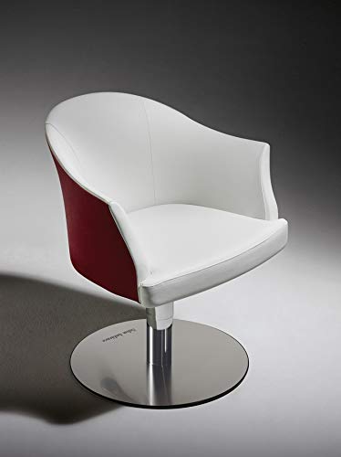 Salon Ambience profesional del diseño italiano de salon silla – Margot – Altura ajustable mediante arretierbare Bomba – Vintage, Color marrón