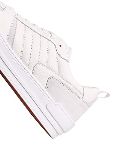 SALSA JEANS Zapatillas Trainers Piel Blancas para Hombre Mujer Color: 0001 Blanco Talla: 43
