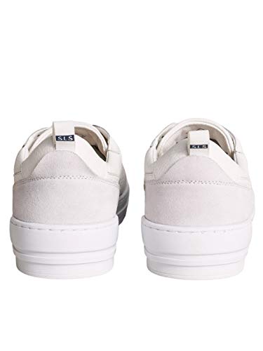 SALSA JEANS Zapatillas Trainers Piel Blancas para Hombre Mujer Color: 0001 Blanco Talla: 43