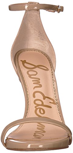Sam Edelman Ariella, Sandalias con Punta Abierta Mujer, Beige Classic Nude Patente, 38 EU