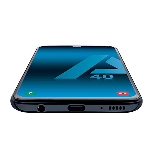 Samsung Galaxy A40 - Smartphone de 5.9" FHD+ sAmoled Infinity U Display (4 GB RAM, 64 GB ROM, 16 MP, Exynos 7904, Carga rápida), Negro [versión española]