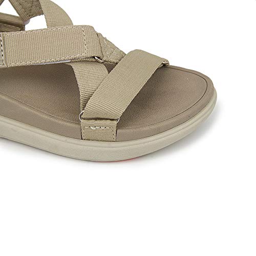 Sandalia cangrejera Tiras Nylon Platino