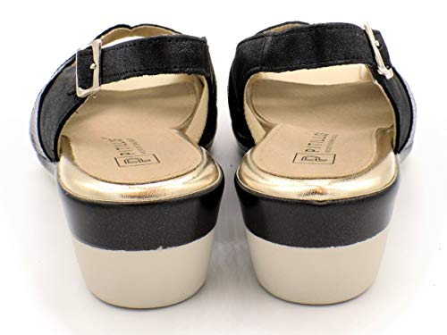 Sandalia Clasica para Plantillas pitillos m-6011 Negro 39 EU