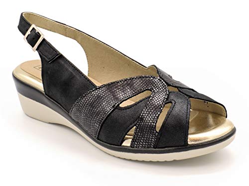 Sandalia Clasica para Plantillas pitillos m-6011 Negro 39 EU