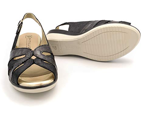 Sandalia Clasica para Plantillas pitillos m-6011 Negro 39 EU