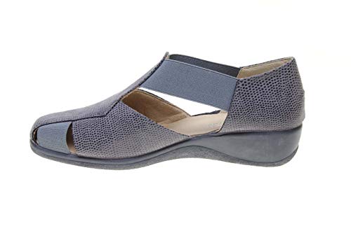 Sandalia con elásticos para una Mayor sujeción y cuña 3 cm.DOCTOR CUTILLAS Hechos EN ESPAÑA (Ceniza, Numeric_40)