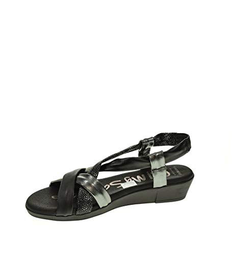 Sandalia CUÑA - Mujer - Negro - oh my sandals - 4670-36
