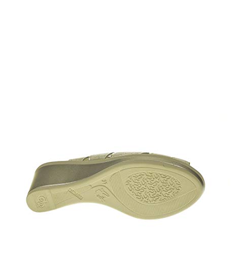 Sandalia CUÑA - Mujer - Oro - pitillos - 5530-41