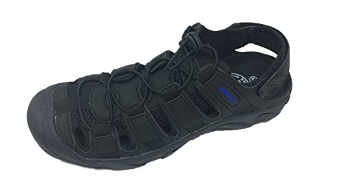 Sandalia Deportiva/Nicoboco/Material Téxtil/Cierre fácil/para Hombre y Adolescentes/Color Negro/Suela Goma/Talla