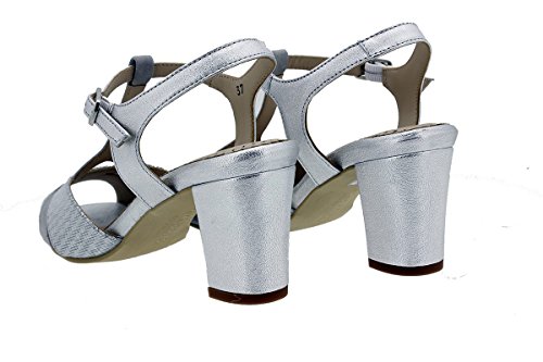 Sandalia Tacón Metal Plata 180258 PieSanto