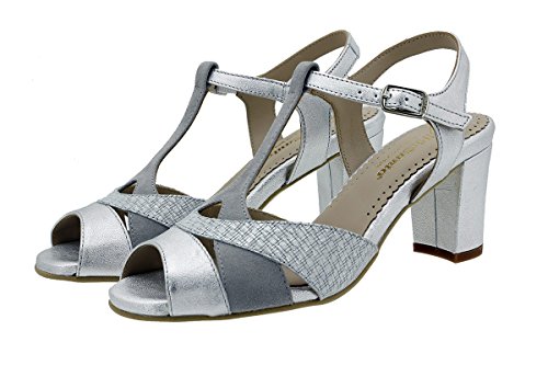 Sandalia Tacón Metal Plata 180258 PieSanto
