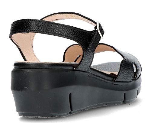Sandalia WONDERS Willer D8250 de la Talla 35 en Color Negro