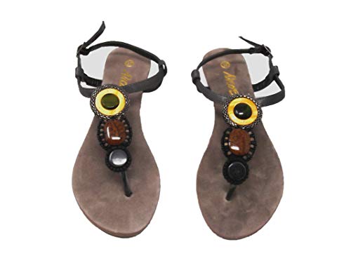 Sandalia/Nicoboco/Mujer/Color Gris/Cierre de Hebilla/Material Empeine: Sintético/Material Plantilla: Piel/Cuña de 4 cms/Suela de Goma/Talla 38