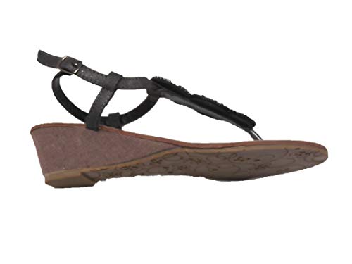 Sandalia/Nicoboco/Mujer/Color Gris/Cierre de Hebilla/Material Empeine: Sintético/Material Plantilla: Piel/Cuña de 4 cms/Suela de Goma/Talla 38