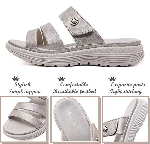 Sandalias con Punta Abierta para Mujer Sandalia de Plataforma Zapatos de Cuña Cómodos Zapatillas de Playa Verano