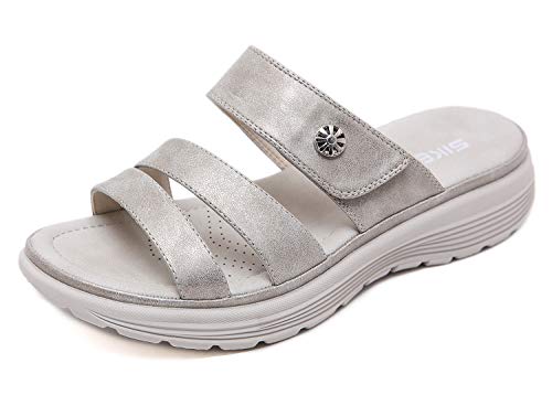 Sandalias con Punta Abierta para Mujer Sandalia de Plataforma Zapatos de Cuña Cómodos Zapatillas de Playa Verano
