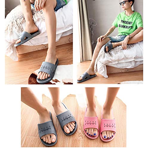 Sandalias De Baño De Verano，Zapatillas Zapatillas De Masaje Reflexología Podal, Pareja Zapatillas Sandalias, Zapatillas De Fascitis Plantar De Interior Al Aire Libre ( Color : Pink , Size : EUR36 )