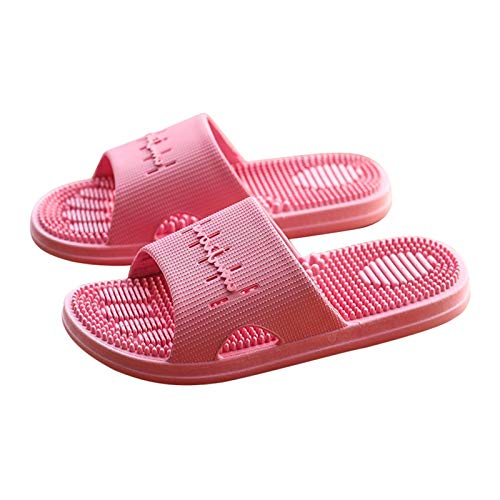 Sandalias De Baño De Verano，Zapatillas Zapatillas De Masaje Reflexología Podal, Pareja Zapatillas Sandalias, Zapatillas De Fascitis Plantar De Interior Al Aire Libre ( Color : Pink , Size : EUR36 )