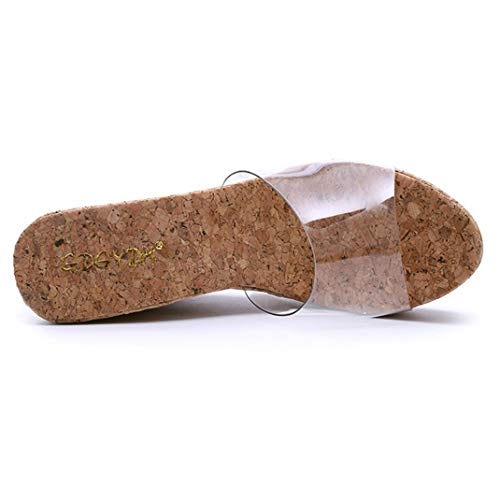 Sandalias De Cuña Para Mujer Plataforma De Verano Zapatos De Tacón Con Punta Abierta Fiesta De Boda Vacaciones Señoras Zapatillas De Tacón Alto