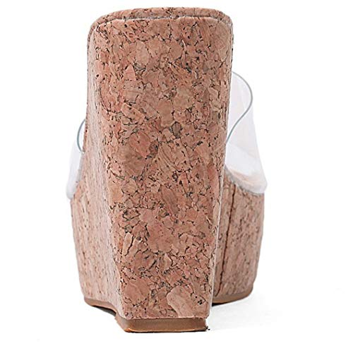 Sandalias De Cuña Para Mujer Plataforma De Verano Zapatos De Tacón Con Punta Abierta Fiesta De Boda Vacaciones Señoras Zapatillas De Tacón Alto