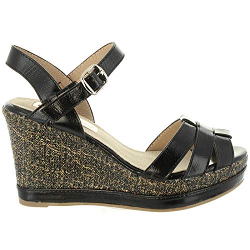 Sandalias de Mujer XTI 30555 Metalizado Negro Talla 39