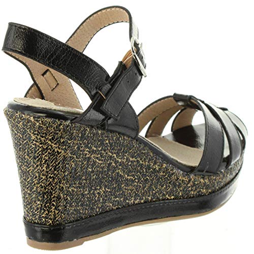 Sandalias de Mujer XTI 30555 Metalizado Negro Talla 39