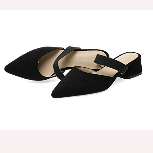 Sandalias de Ocio de Verano Mujer Zapatos Planos de Elegantes de Color Liso Zapatillas Elegantes con Estampado Puntiagudo Zapatos de Playa de Leopardo Zapatillas CóModas Negro Beige Amarillo35-43 EU