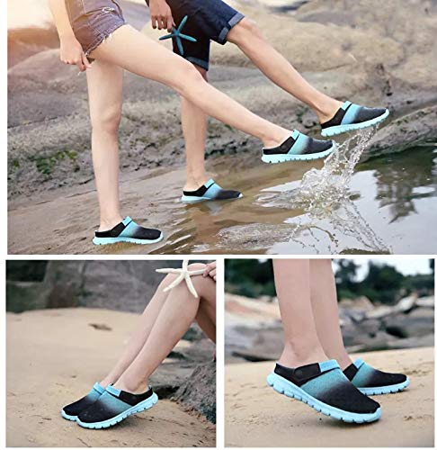 Sandalias de Playa Hombre Mujer,Zuecos de Sanitarios Zapatillas Ligeros Respirable Zapatos Verano,Cielo Azul 41