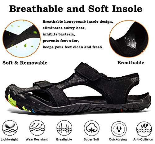 Sandalias de Verano Playa para Hombre Mujer Secado Rápido Sandalias Deportivas Senderismo Trekking Punta Cerrada Casual Zapatos de Agua Al Aire Libre