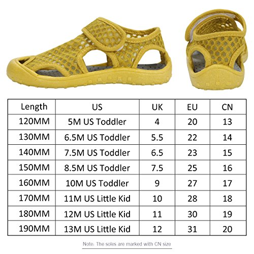Sandalias Deportivas para Bebé Qimaoo Sandalias Punta Cerrada para Bebé Malla Transpirable Sandalias de Playa de Verano Zapatillas para Bebé