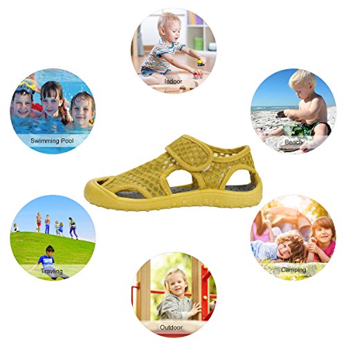 Sandalias Deportivas para Bebé Qimaoo Sandalias Punta Cerrada para Bebé Malla Transpirable Sandalias de Playa de Verano Zapatillas para Bebé