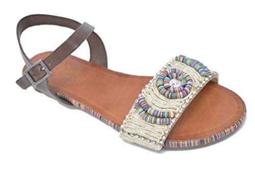 Sandalias Mujer ETNICA Moka Gala PORRONET 2511 (36 EU)
