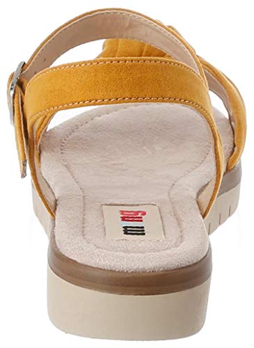 Sandalias Mujer MTNG | Sandalias Damas 58693 | MTNG Mujer | Sandalias Tira de Tobillo | Cierre con Hebilla | 45366 | Mostaza | 36
