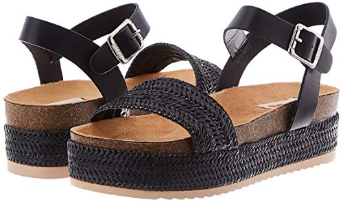 Sandalias Mujer MTNG | Sandalias Lana 58929 | MTNG Mujer | Sandalias Tira de Tobillo | Cierre con Hebilla | 45949 | Negro | 38