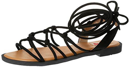 Sandalias Mujer MTNG | Sandalias Palmira 58351 | MTNG Mujer | Sandalias Romana | Cierre con Cordones | 45088 | Negro | 37