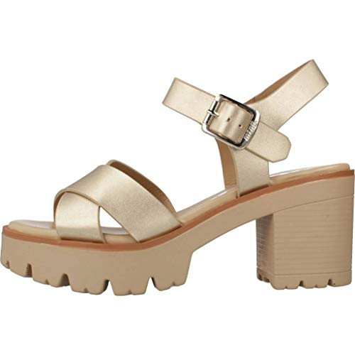 Sandalias Mujer MTNG | Sandalias Saba 58864 | MTNG Mujer | Sandalias Tira de Tobillo | Cierre con Hebilla | 45000 | Oro | 37
