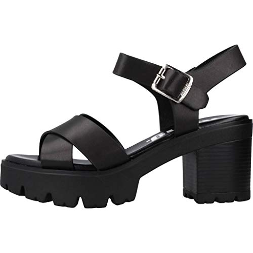 Sandalias Mujer MTNG | Sandalias Saba 58864 | MTNG Mujer | Sandalias Tira de Tobillo | Cierre con Hebilla | 45002 | Negro | 38