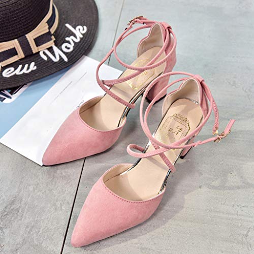 Sandalias Mujer Sandalias Mujer Verano 2019 Moda Zapatos Tacón Alto Sandalias de Vestir Zapatos de Tacón Puntiagudo Punta Cerrada Diseño Elegante Casual Fiesta Cómodo Tacones Altos Sandalias vpass