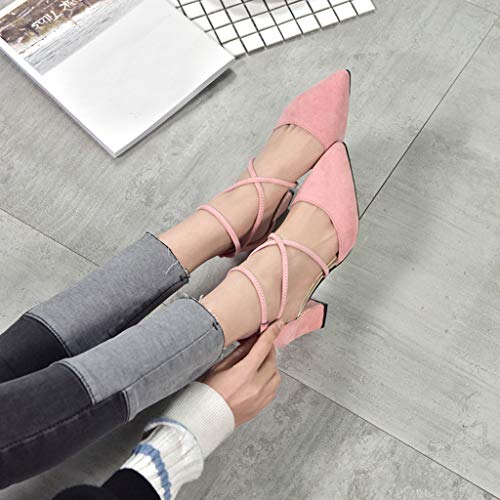 Sandalias Mujer Sandalias Mujer Verano 2019 Moda Zapatos Tacón Alto Sandalias de Vestir Zapatos de Tacón Puntiagudo Punta Cerrada Diseño Elegante Casual Fiesta Cómodo Tacones Altos Sandalias vpass