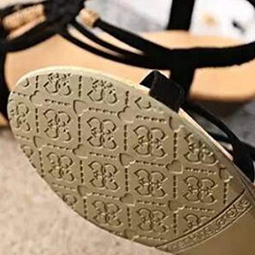 Sandalias Mujer Sandalias Mujer Verano 2019 Sandalias Planas Sandalias de Vestir Playa Chanclas para Mujer Zapatos Sandalias de Punta Abierta Roma Casual Sandalias Fiesta Cómodo Flip Flop vpass