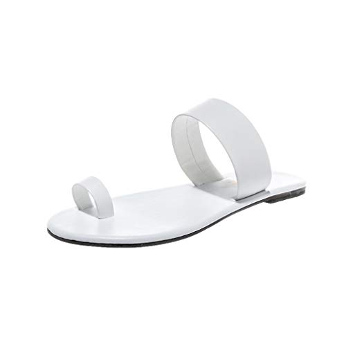 Sandalias Mujer Sandalias Mujer Verano 2019 Sandalias Planas Sandalias de Vestir Playa Chanclas para Mujer Zapatos Sandalias de Punta Abierta Roma Casual Sandalias Fiesta Cómodo vpass