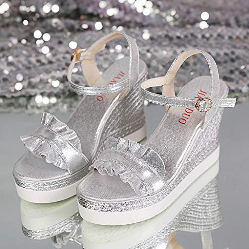 Sandalias Mujer Verano 2019 cuña Bohemias Casuales Zapatillas Hebilla Romanas Flip Flop Mares Playa Gladiador Verano Tacon Planas Zapatos Fiesta Primavera riou