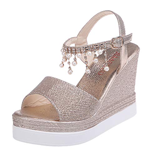 Sandalias Mujer Verano 2019 cuña Bohemias Casuales Zapatillas Hebilla Romanas Flip Flop Mares Playa Gladiador Verano Tacon Planas Zapatos riou