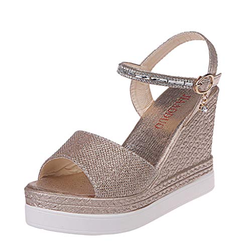 Sandalias Mujer Verano 2019 cuña Bohemias Casuales Zapatillas Hebilla Romanas Flip Flop Mares Playa Gladiador Verano Tacon Planas Zapatos riou