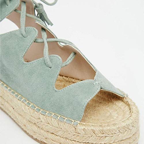 Sandalias Mujer Verano 2019 Zapatos de Plataforma Mujer Sandalias Planas Playa Zapatillas Sandalias de Punta Abierta Casual Fiesta Roman Tacones Altos Sandalias vpass