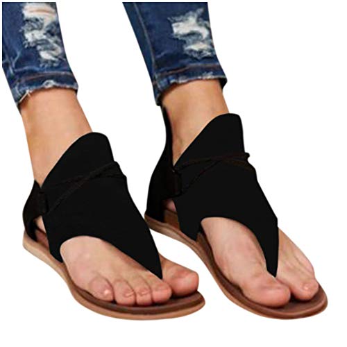 Sandalias Mujer Verano 2020 Planas Moda Retro Roma Sandalias de Vestir Playa Chanclas para Mujer Zapatos Sandalias de Punta Abierta Bohemia Casual Sandalias Fiesta Cómodo Chanclas Flip Flop vpass