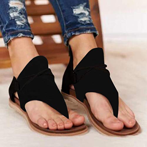 Sandalias Mujer Verano 2020 Planas Moda Retro Roma Sandalias de Vestir Playa Chanclas para Mujer Zapatos Sandalias de Punta Abierta Bohemia Casual Sandalias Fiesta Cómodo Chanclas Flip Flop vpass